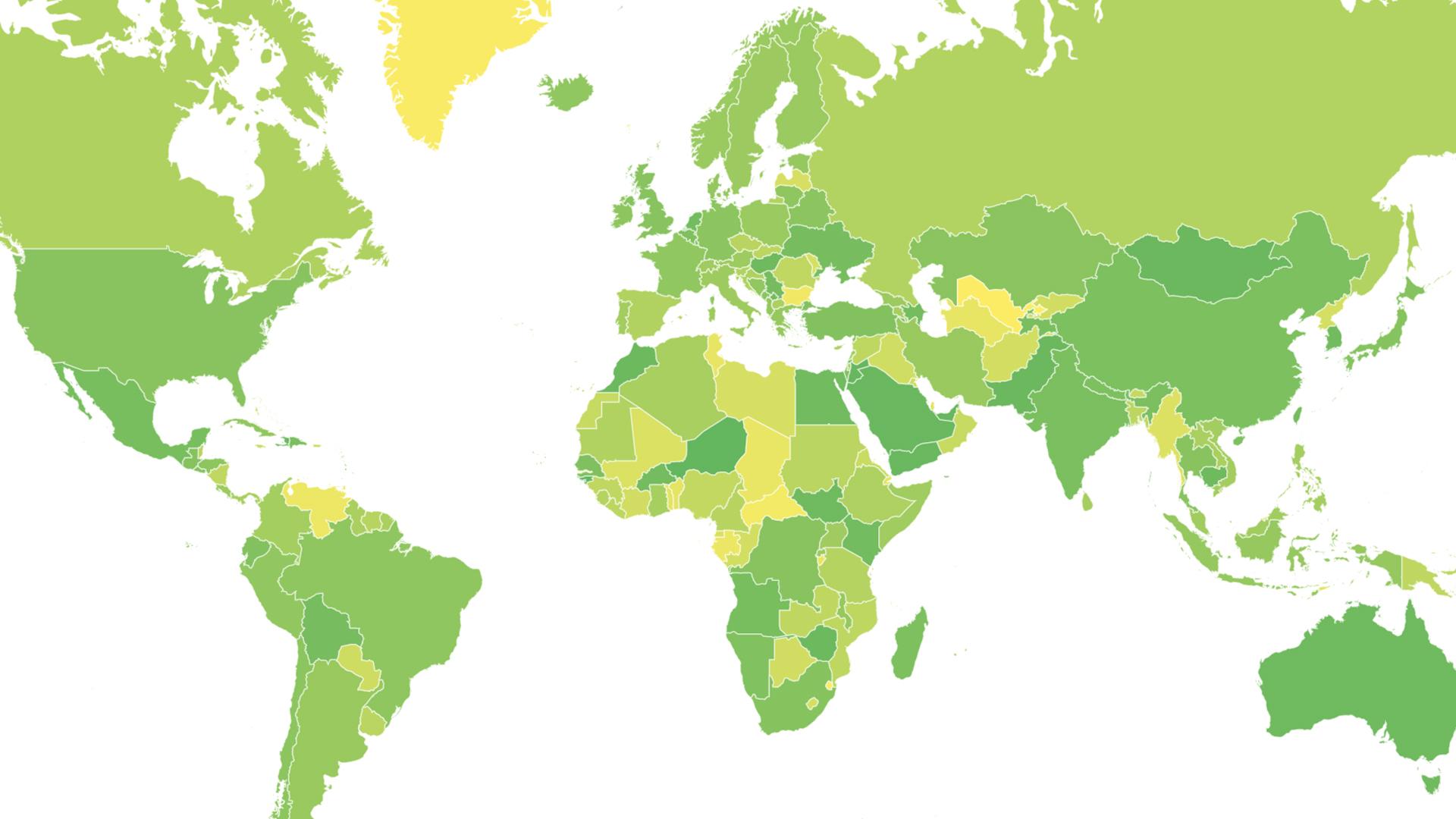 Renewable Power Trends How Renewables Are Trending Globally   Global Renewable Trends Heatmap2019 